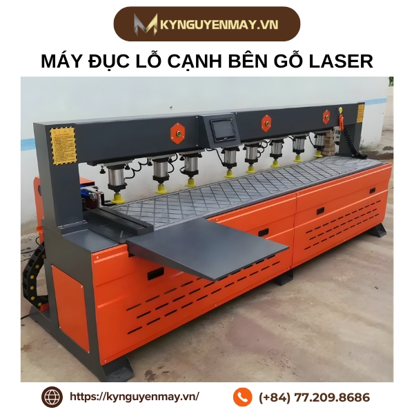 Máy đục lỗ cạnh bên gỗ laser hoàn toàn tự động
