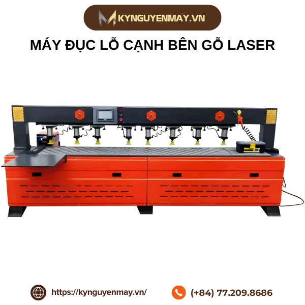 Máy đục lỗ cạnh bên gỗ laser hoàn toàn tự động