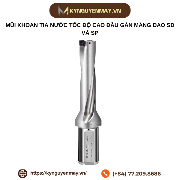 Mũi khoan tia nước tốc độ cao đầu gắn mảng dao SD và SP