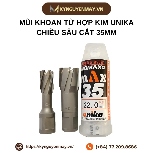 Mũi khoan từ hợp kim UNIKA chiều sâu cắt 35mm