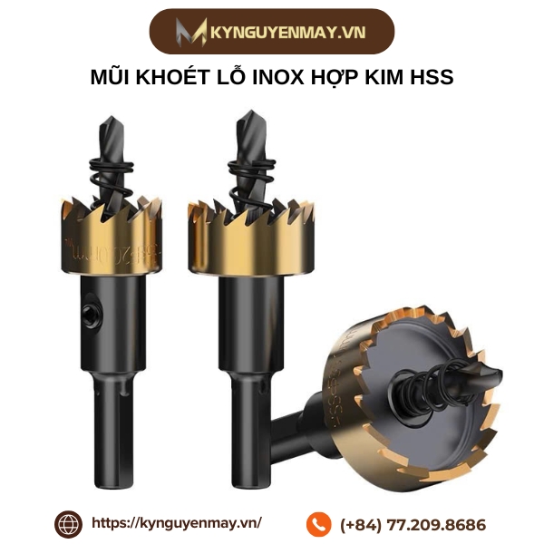 Mũi khoét lỗ inox hợp kim HSS