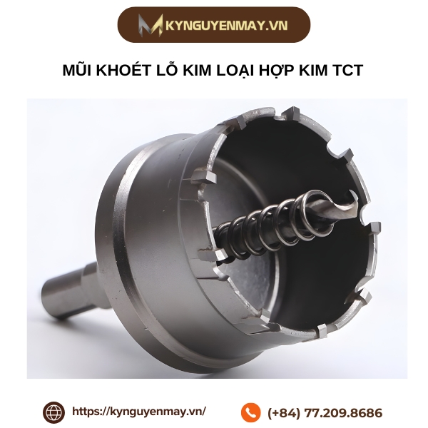 Mũi khoét lỗ kim loại hợp kim TCT