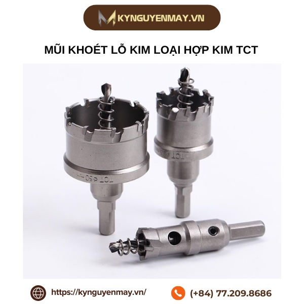 Mũi khoét lỗ kim loại hợp kim TCT