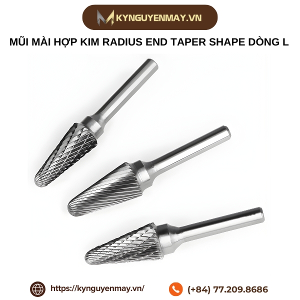 Mũi mài hợp kim radius end taper shape dòng L