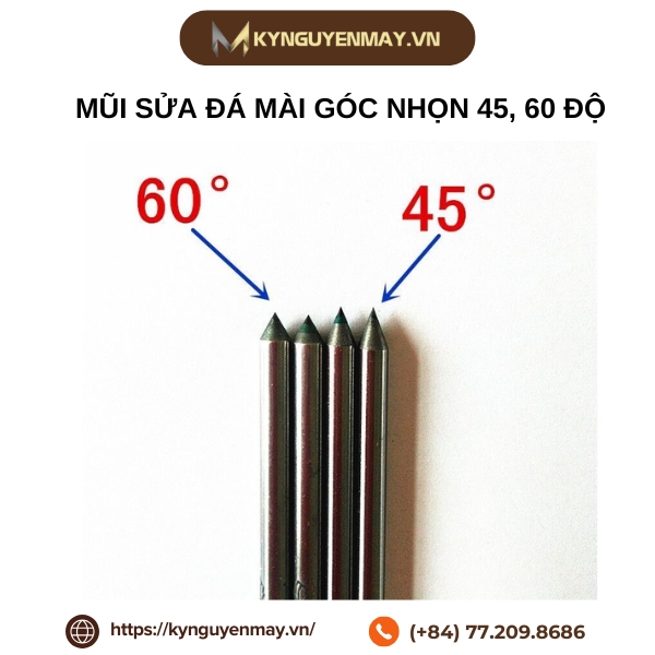 Mũi sửa đá mài kim cương góc nhọn 45, 60 độ BD-30