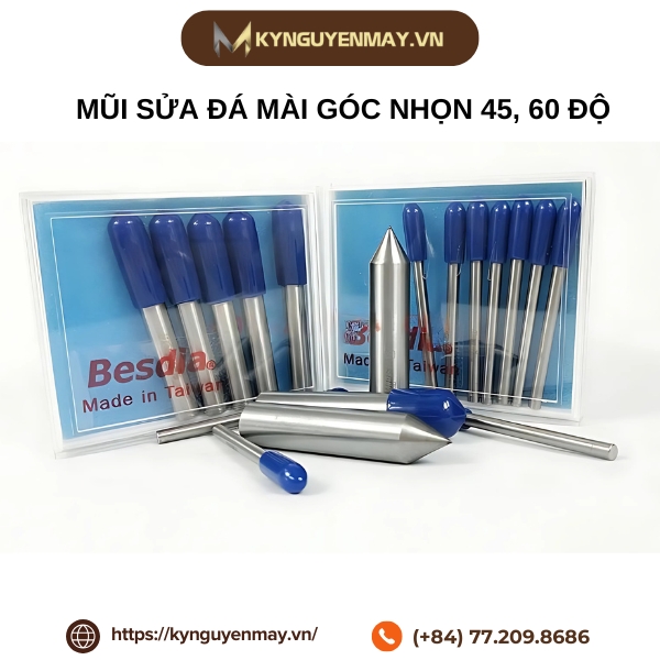 Mũi sửa đá mài kim cương góc nhọn 45, 60 độ BD-30