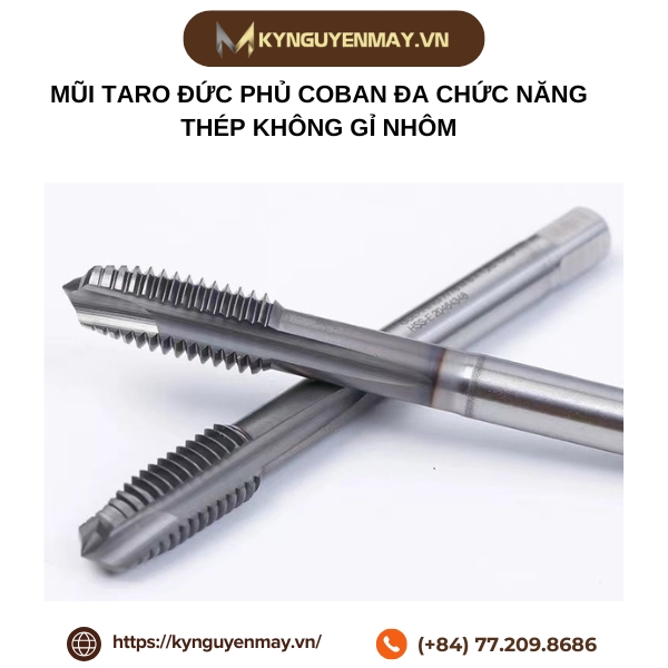 Mũi taro Đức phủ coban đa chức năng thép không gỉ nhôm