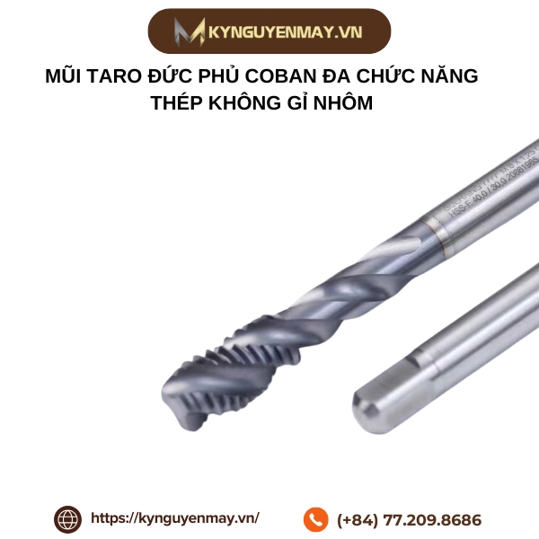 Mũi taro Đức phủ coban đa chức năng thép không gỉ nhôm