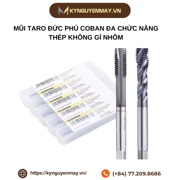 Mũi taro Đức phủ coban đa chức năng thép không gỉ nhôm