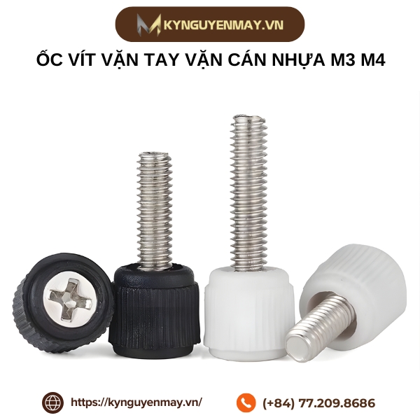 Ốc vít vặn tay vặn cán nhựa M3 M4