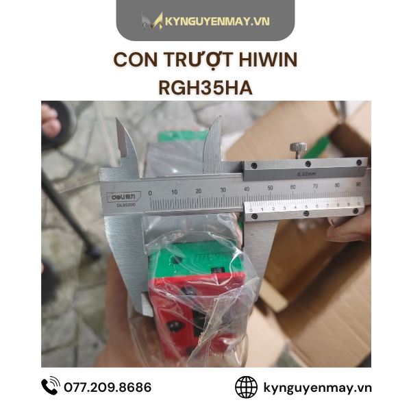 Con trượt HIWIN RGH | RGH20HA, RGH25HA, RGH35HA, RGH45HA, RGH55HA, RGH65HA