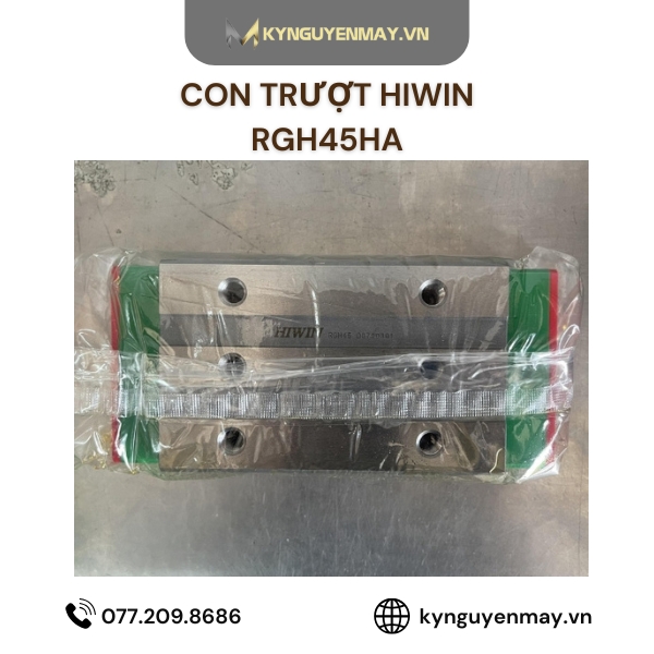 Con trượt HIWIN RGH | RGH20HA, RGH25HA, RGH35HA, RGH45HA, RGH55HA, RGH65HA