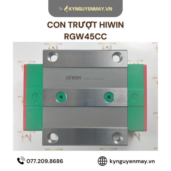 Con trượt HIWIN RGW | RGW15CC, RGW20CC, RGW25CC, RGW30CC, RGW35CCR, GW55CC