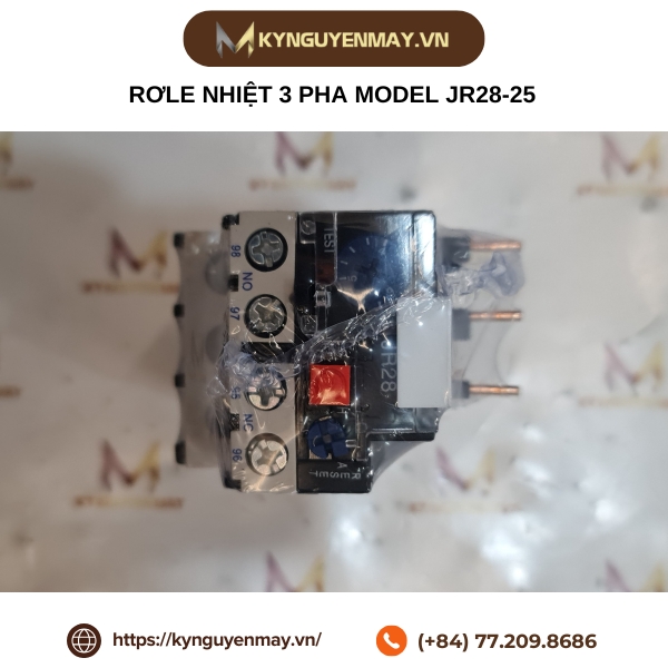 Rơle nhiệt 3 pha model JR28-25