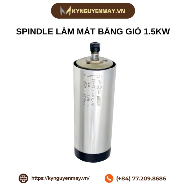 Spindle làm mát bằng gió 1.5KW