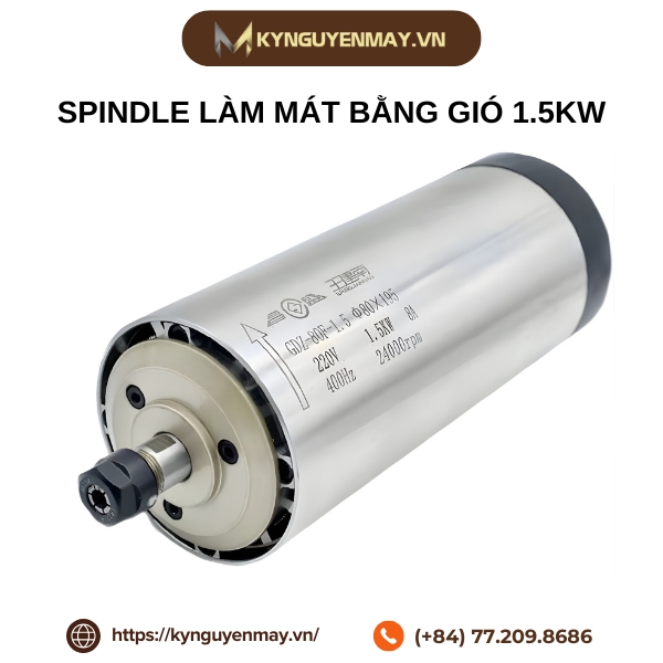 Spindle làm mát bằng gió 1.5KW