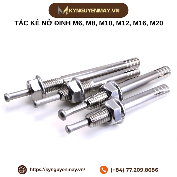 Tắc kê nở đinh M6, M8, M10, M12, M16, M20