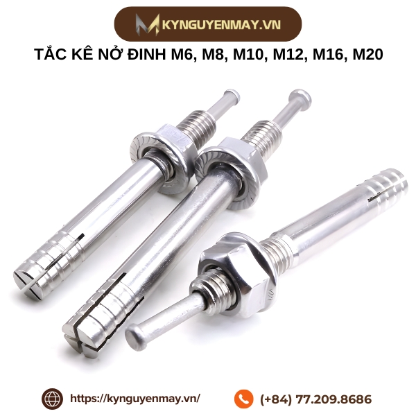 Tắc kê nở đinh M6, M8, M10, M12, M16, M20