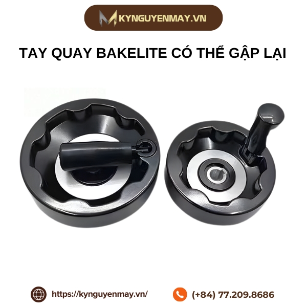 Tay quay bakelite có thể gập lại