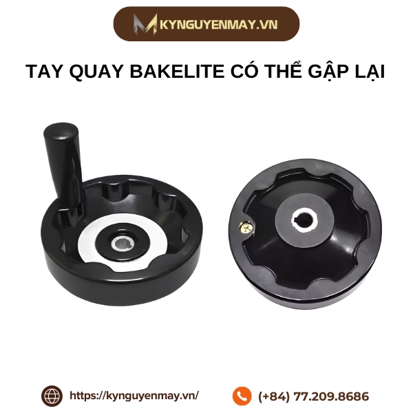 Tay quay bakelite có thể gập lại