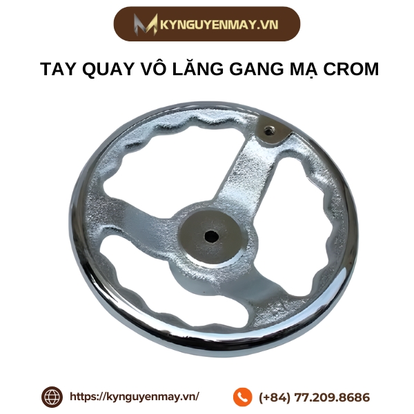 Tay quay vô lăng gang mạ crom