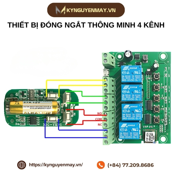 Thiết bị đóng ngắt thông minh 4 kênh
