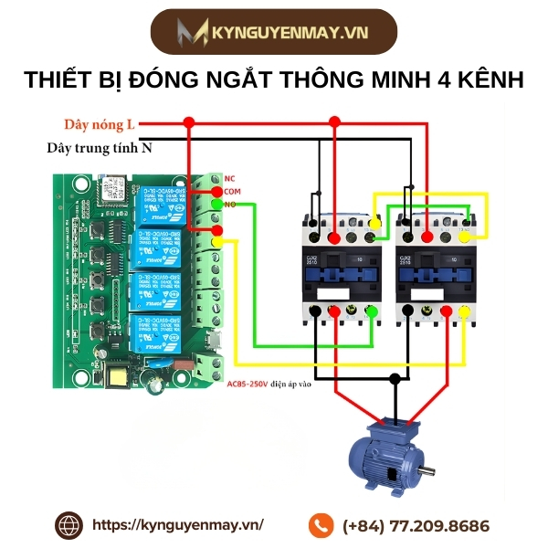 Thiết bị đóng ngắt thông minh 4 kênh