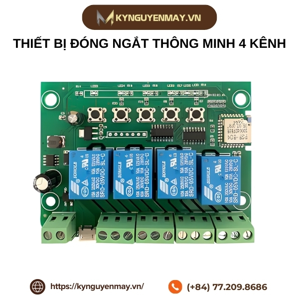 Thiết bị đóng ngắt thông minh 4 kênh