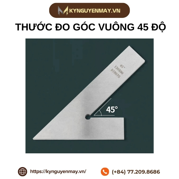 Thước đo góc vuông 45 độ