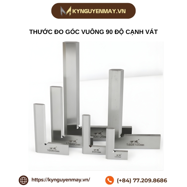 Thước đo góc vuông 90 độ cạnh vát