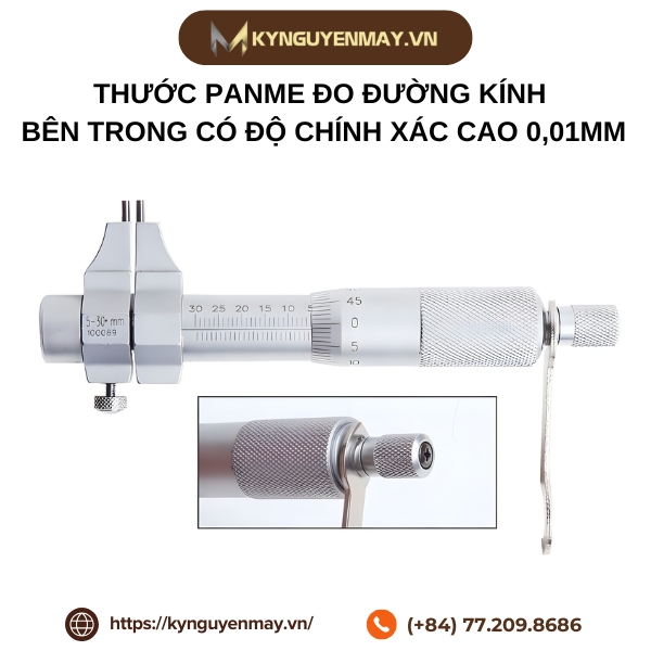 Thước panme đo đường kính bên trong có độ chính xác cao 0,01mm đo lường bên trong 2 điểm