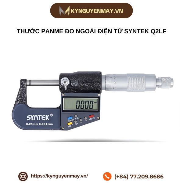 Thước panme đo ngoài điện tử SYNTEK Q2LF khoảng đo 0-25, 50, 75, 100mm độ chia 0.001mm
