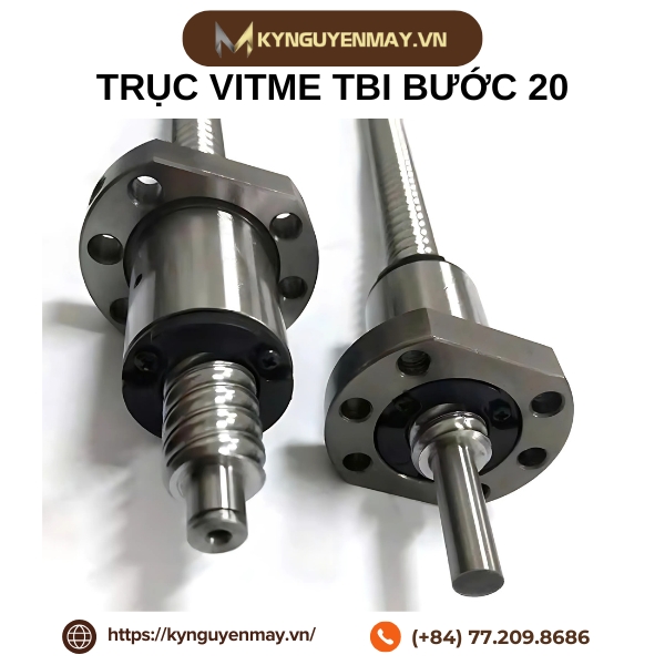 Trục vitme TBI bước 20 | SFU1620, SFU2020, SFU5020, SFU6320, SFU8020, SFU10020
