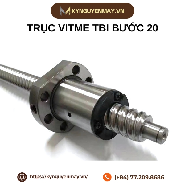 Trục vitme TBI bước 20 | SFU1620, SFU2020, SFU5020, SFU6320, SFU8020, SFU10020