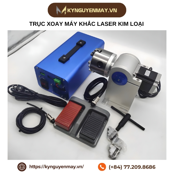 Trục xoay máy khắc laser kim loại D80, D100, D125, D160, D200