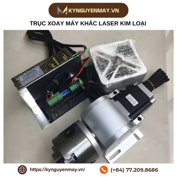 Trục xoay máy khắc laser kim loại D80, D100, D125, D160, D200
