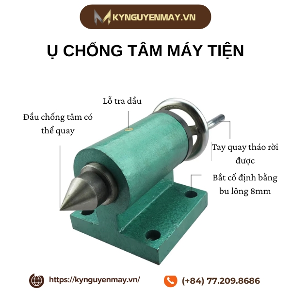Ụ chống tâm máy tiện