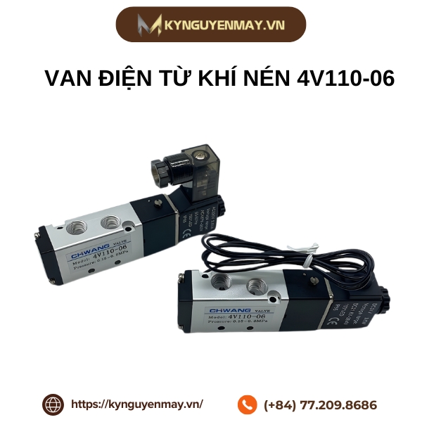 Van điện từ khí nén 4V110-06/AC220V/DC24V/DC12V