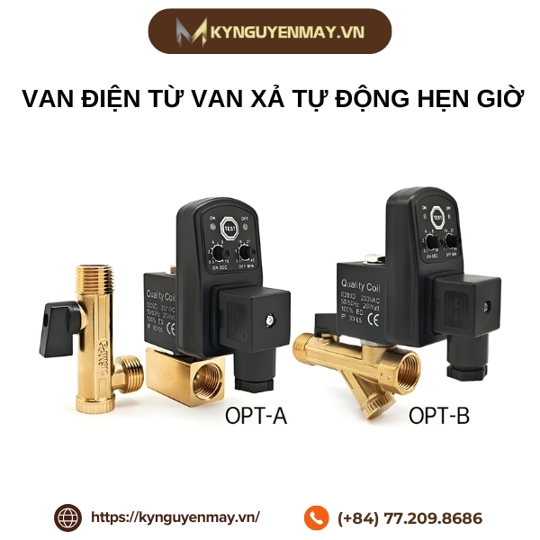 Van điện từ van xả tự động hẹn giờ