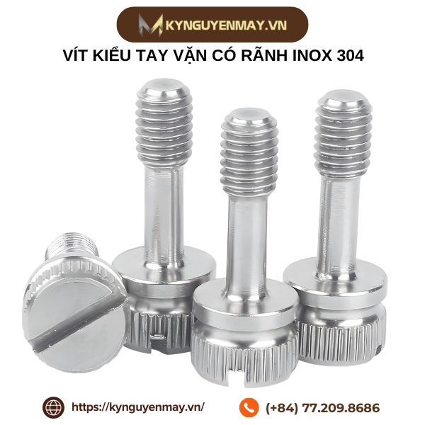 Vít kiểu tay vặn có rãnh inox 304