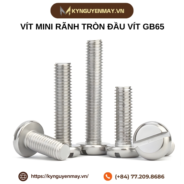 Vít mini rãnh tròn đầu vít GB65