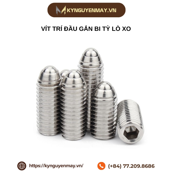 Vít trí đầu gắn bi tỳ lò xo