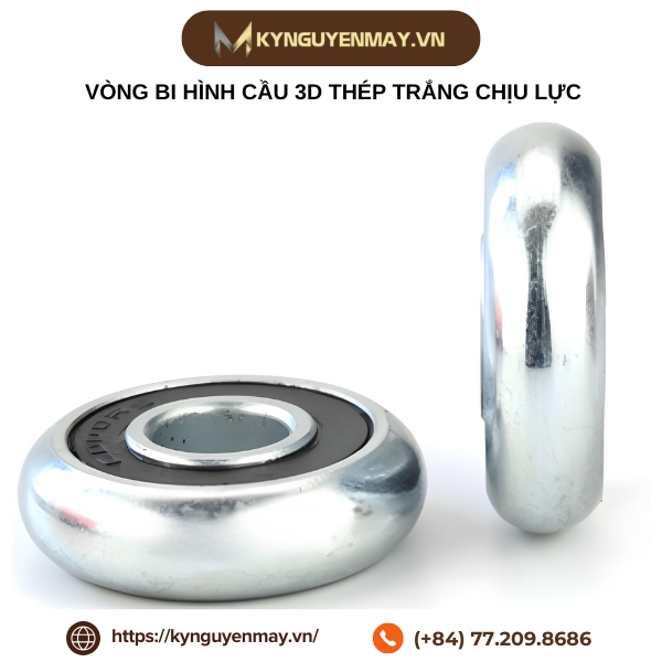 Vòng bi hình cầu 3D thép trắng chịu lực