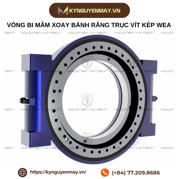 Vòng bi mâm xoay bánh răng trục vít kép Tubor kiểu WEA