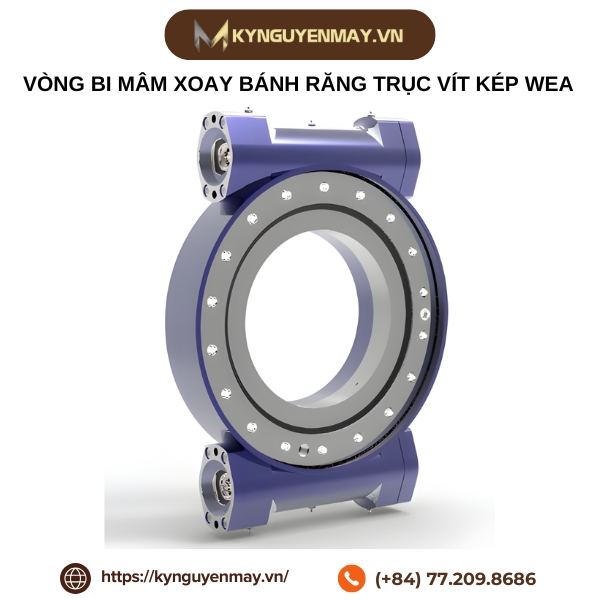 Vòng bi mâm xoay bánh răng trục vít kép Tubor kiểu WEA