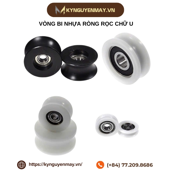 Vòng bi nhựa ròng rọc chữ U
