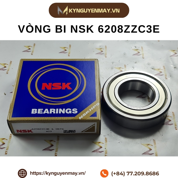 Vòng bi cầu NSK 6208ZZC3E