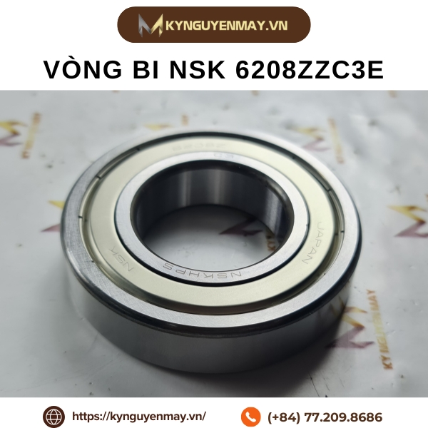 Vòng bi cầu NSK 6208ZZC3E