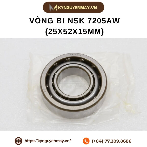 Vòng bi NSK 7205AW (25x52x15mm)