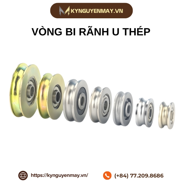 Vòng bi rãnh U thép